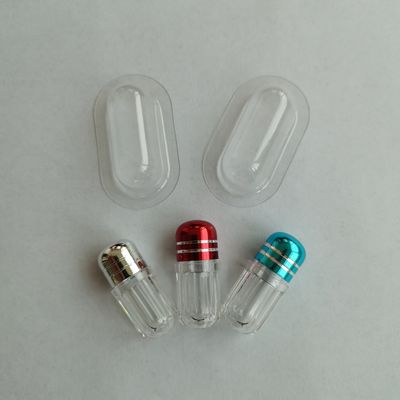 এসজিএস খালি প্লাস্টিকের বড়ি বোতল 13mm এক ক্যাপসুল বুলেট আকার