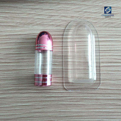 44mm ছোট প্লাস্টিকের বড়ি পাত্রে গোলাপী এক ক্যাপসুল প্যাকেজিং
