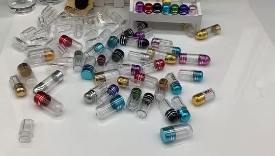 নলাকার 13mm মিনি বড়ি বোতল 2ml খালি প্লাস্টিক বড়ি ক্যাপসুল